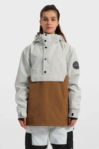 Women's Baggy Snowboard Jacket Blizzard Pullover Snow Jacket - Gsou Snow