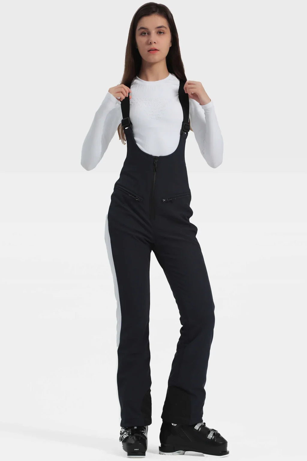 Women's Ski Bibs Trendy Slim Fit Snow Bibs - Gsou Snow