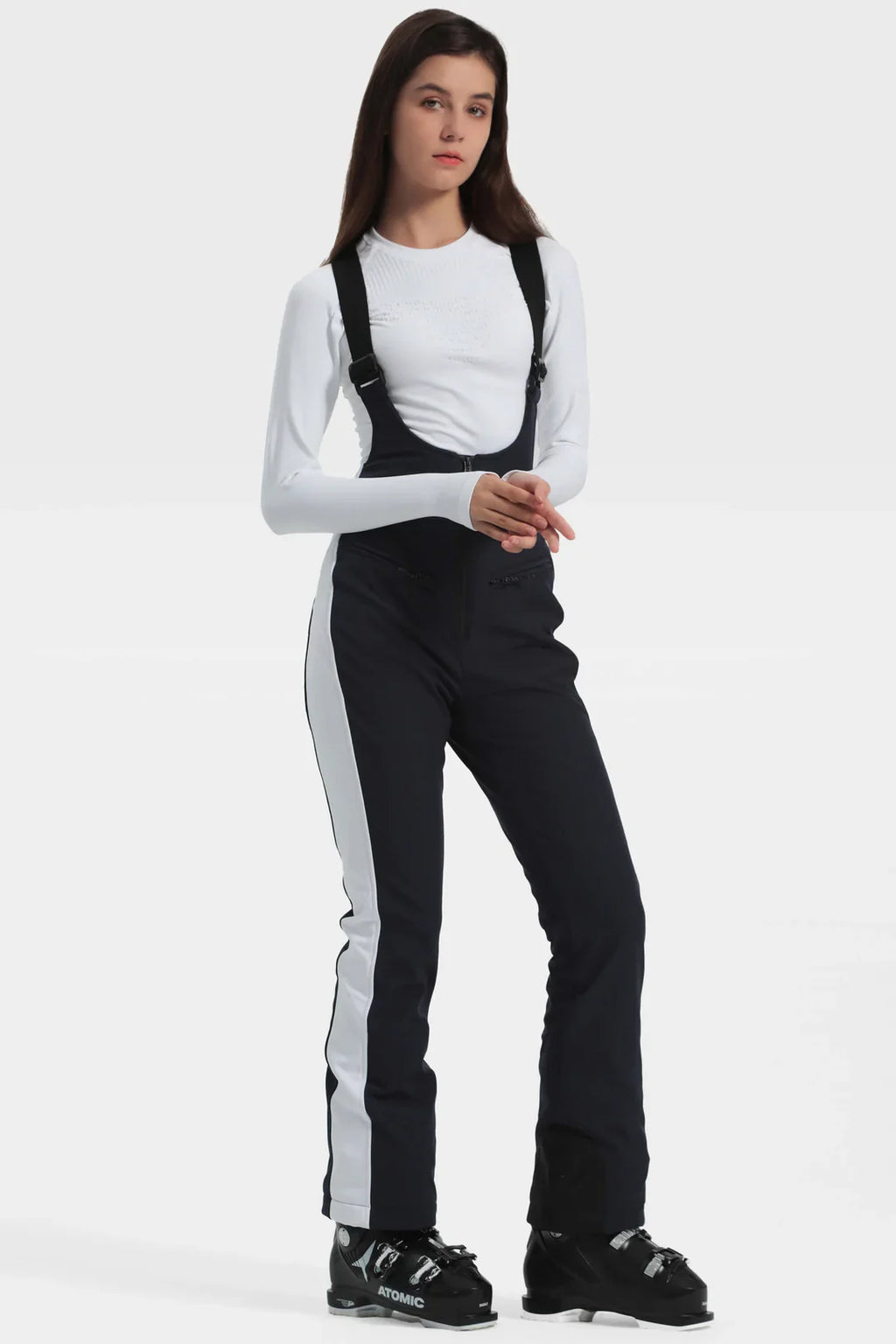 Women's Ski Bibs Trendy Slim Fit Snow Bibs - Gsou Snow