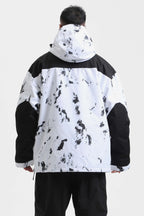 Men's Brown & Black Insulated Color-Block Ski Anorak Snow Anoraks