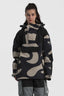 Women's Black Camo Color-Block Snow Anoraks Insulated Ski Anoraks - Gsou Snow