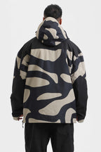 Men's Ink Dot Color-Block Snow Anoraks Insulated Ski Anoraks - Gsou Snow