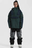Women's Green & Blue Color-Block Snow Anoraks Insulated Ski Anoraks - Gsou Snow