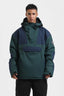 Men's Green & Blue Color-Block Snow Anoraks Insulated Ski Anoraks - Gsou Snow