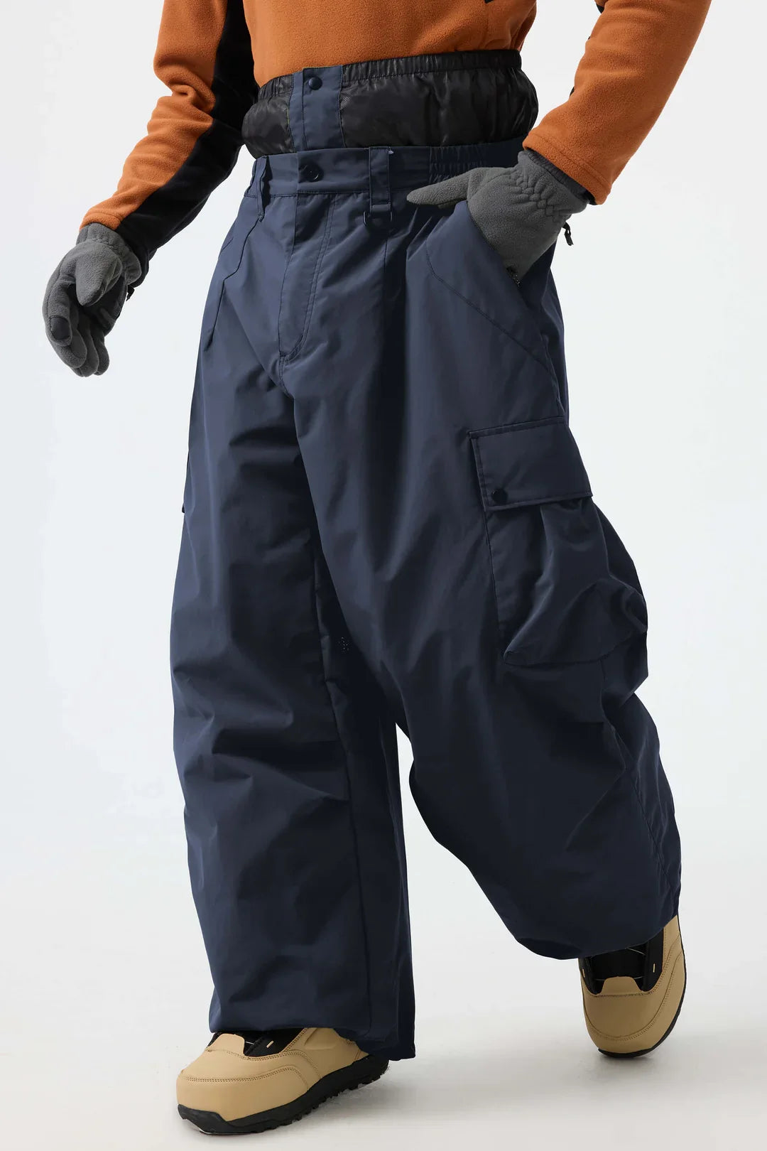 Men's Snow Pants Baggy Cargo Snowboard Pants - Gsou Snow