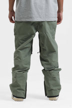 Men's Black Multi-Pocket Vented Ski Pants Baggy Snow Pants