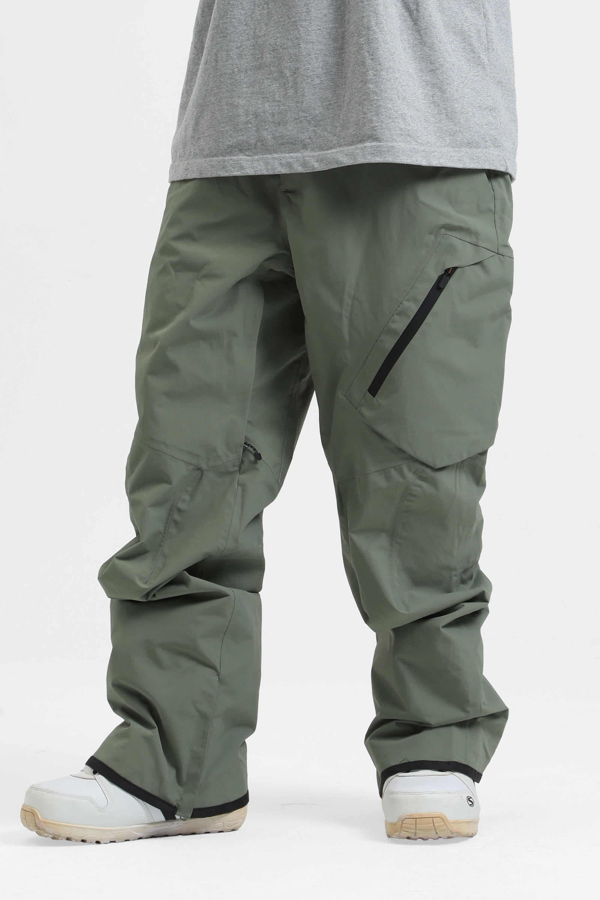 Men's Red Multi-Pocket Venting Snow Pants Baggy Ski Pants - Gsou Snow