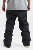 Men's Red Multi-Pocket Vented Ski Pants Baggy Snow Pants