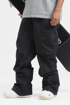 Men's Army Green Multi-Pocket Venting Snow Pants Baggy Ski Pants - Gsou Snow