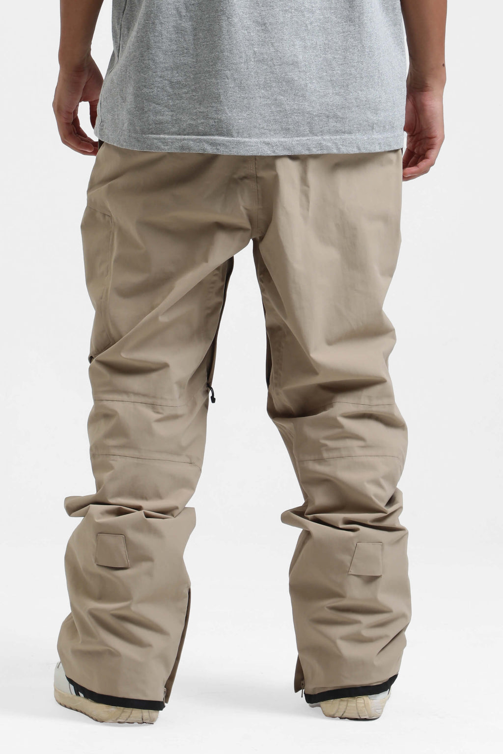 Men's Army Green Multi-Pocket Vented Ski Pants Baggy Snow Pants