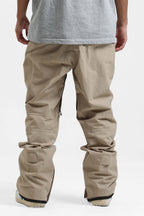 Men's Grey Multi-Pocket Venting Snow Pants Baggy Ski Pants - Gsou Snow