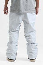 Men's Black Multi-Pocket Vented Ski Pants Baggy Snow Pants