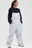 Unisex White Two-way Side Zippers Snow Bibs Baggy Ski Bibs - Gsou Snow