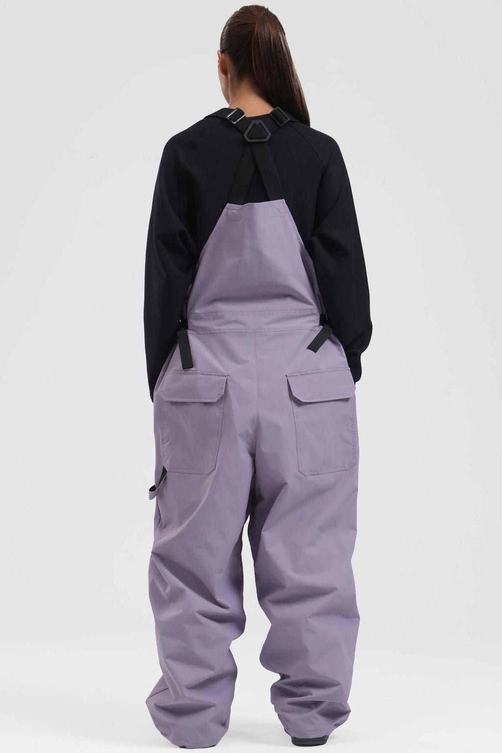 Unisex Khaki Two-way Side Zippers Snow Bibs Baggy Ski Bibs - Gsou Snow