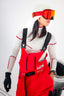 Women's Red Workwear Style Snow Bibs Built-in Belt Super Baggy Ski Bibs - Gsou Snow