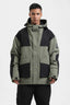 Men's Olive Green & Black Abrasion Resistant Waterproof Snow Jacket Insulated Softshell Ski Jacket - Gsou Snow