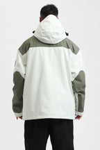 Men's Caramel & Black Abrasion-Resistant Waterproof Ski Jacket Insulated Softshell Snow Jacket