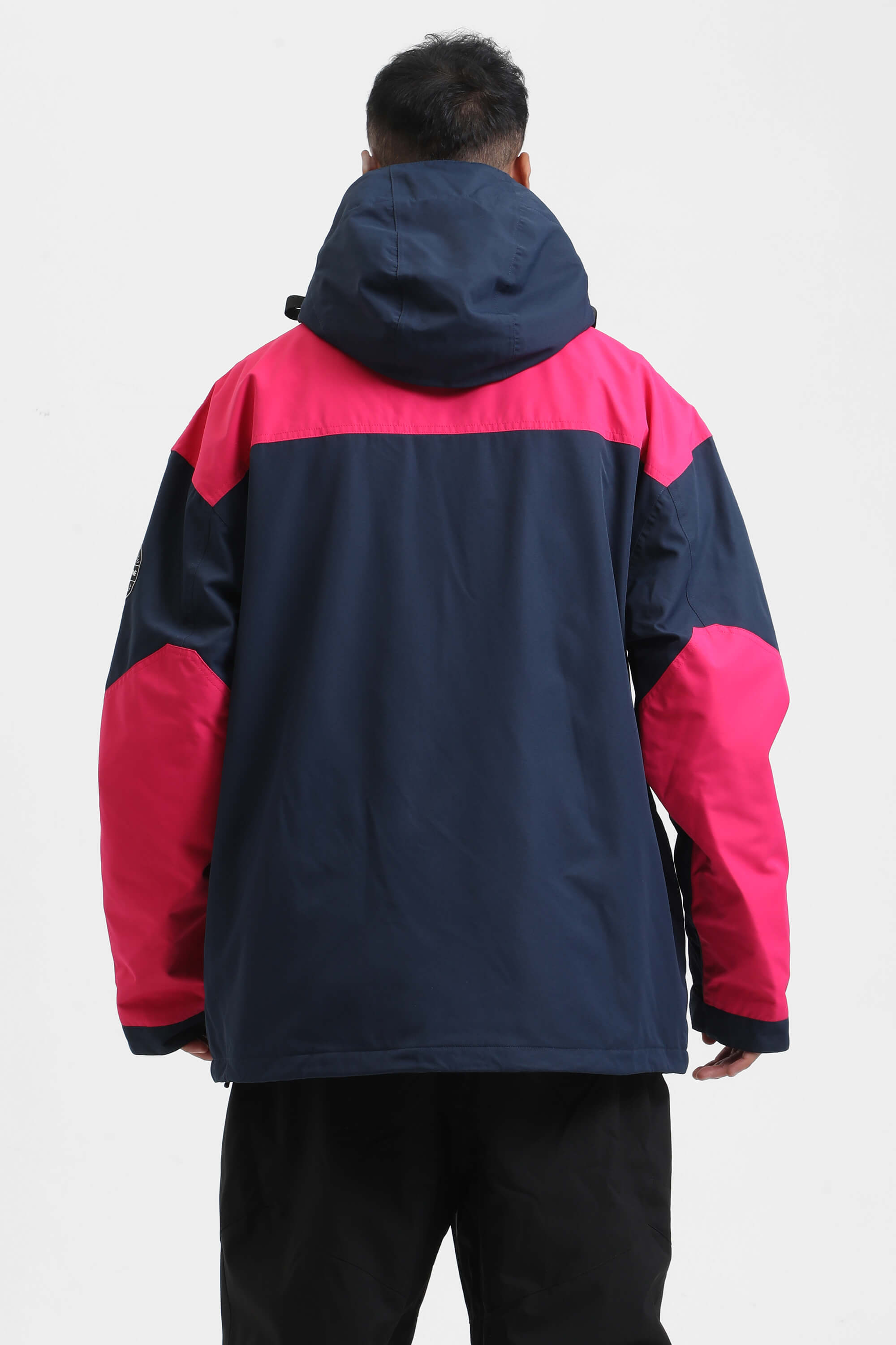Men's Navy & Fuchsia Abrasion-Resistant Waterproof Ski Jacket Insulated Softshell Snow Jacket Secondary image