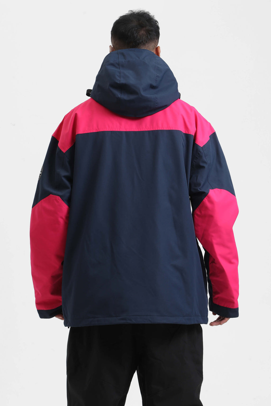 Men's White & Black Abrasion-Resistant Waterproof Ski Jacket Insulated Softshell Snow Jacket