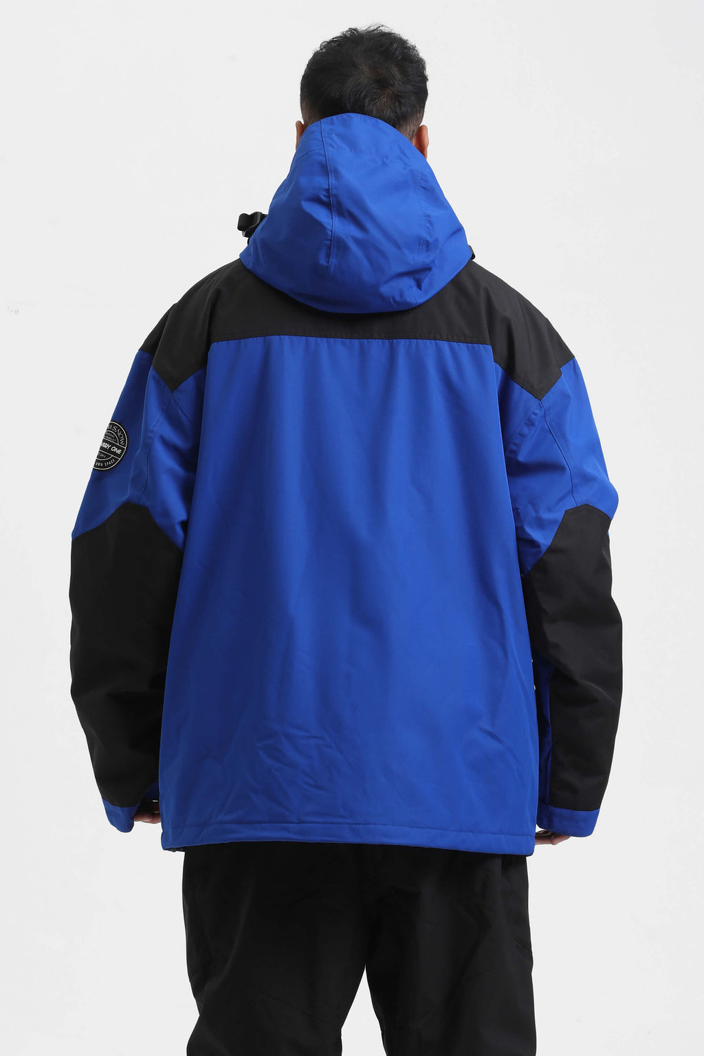 Men's White & Black Abrasion-Resistant Waterproof Ski Jacket Insulated Softshell Snow Jacket