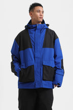 Men's Mint & Black Abrasion-Resistant Waterproof Ski Jacket Insulated Softshell Snow Jacket