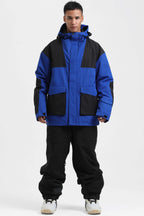 Men's Caramel & Black Abrasion-Resistant Waterproof Ski Jacket Insulated Softshell Snow Jacket