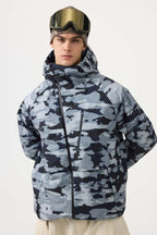 Men's Camouflage Face Vented Multi-pocket Snow Jacket Fully Waterproof Ski Jacket - Gsou Snow