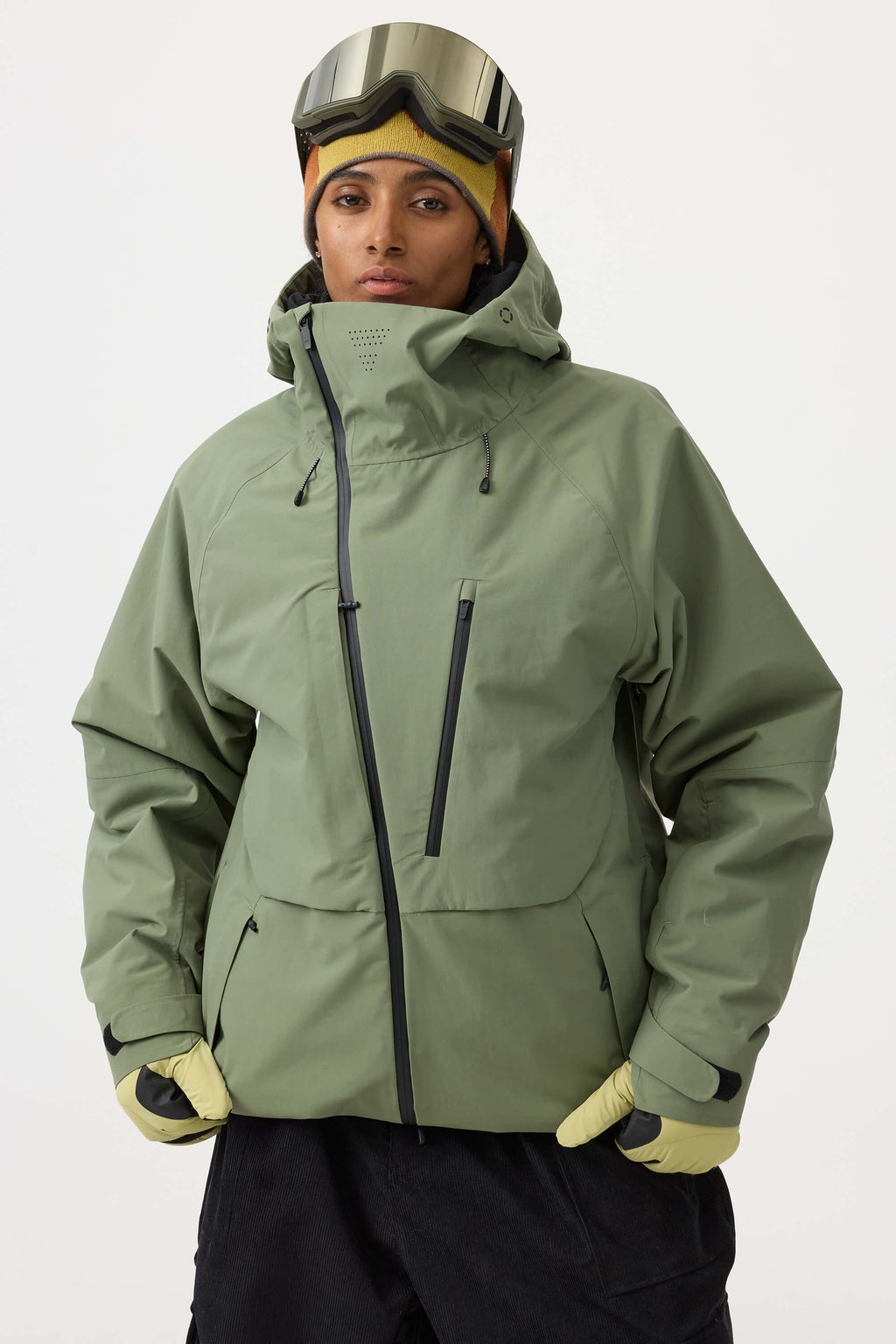 Women's Camouflage Multi-Pocket Face-Vented Ski Jacket Fully Waterproof Snow Jacket