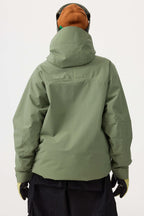 Women's White Multi-Pocket Face-Vented Ski Jacket Fully Waterproof Snow Jacket