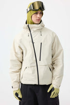 Men's Black Face Vented Multi-pocket Snow Jacket Fully Waterproof Ski Jacket - Gsou Snow
