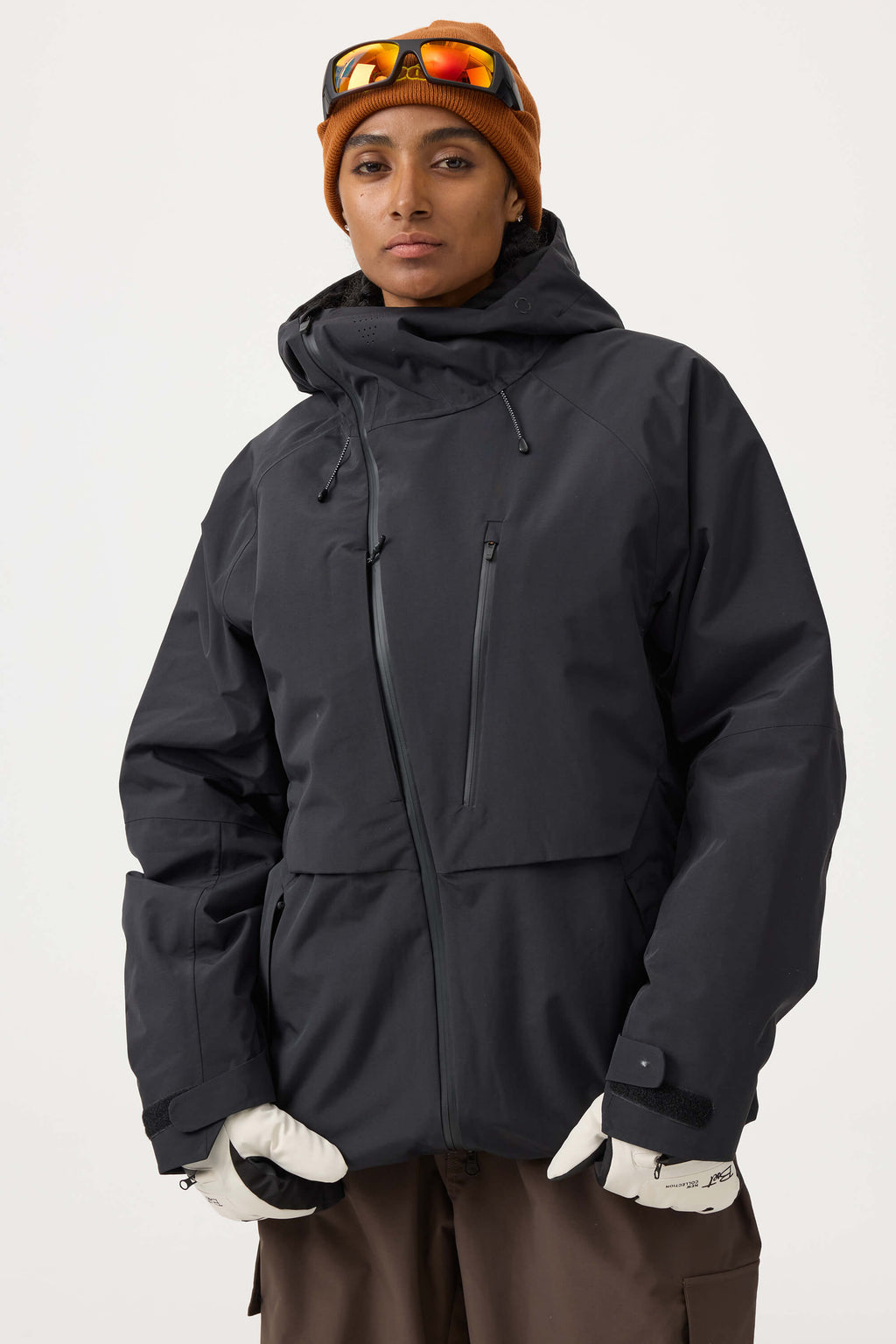 Women's Lavender Multi-Pocket Face-Vented Ski Jacket Fully Waterproof Snow Jacket
