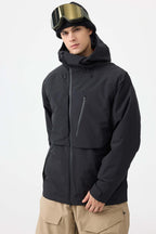 Men's White Face Vented Multi-pocket Snow Jacket Fully Waterproof Ski Jacket - Gsou Snow