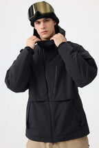 Men's Lavender Multi-Pocket Face-Vented Ski Jacket Fully Waterproof Snow Jacket