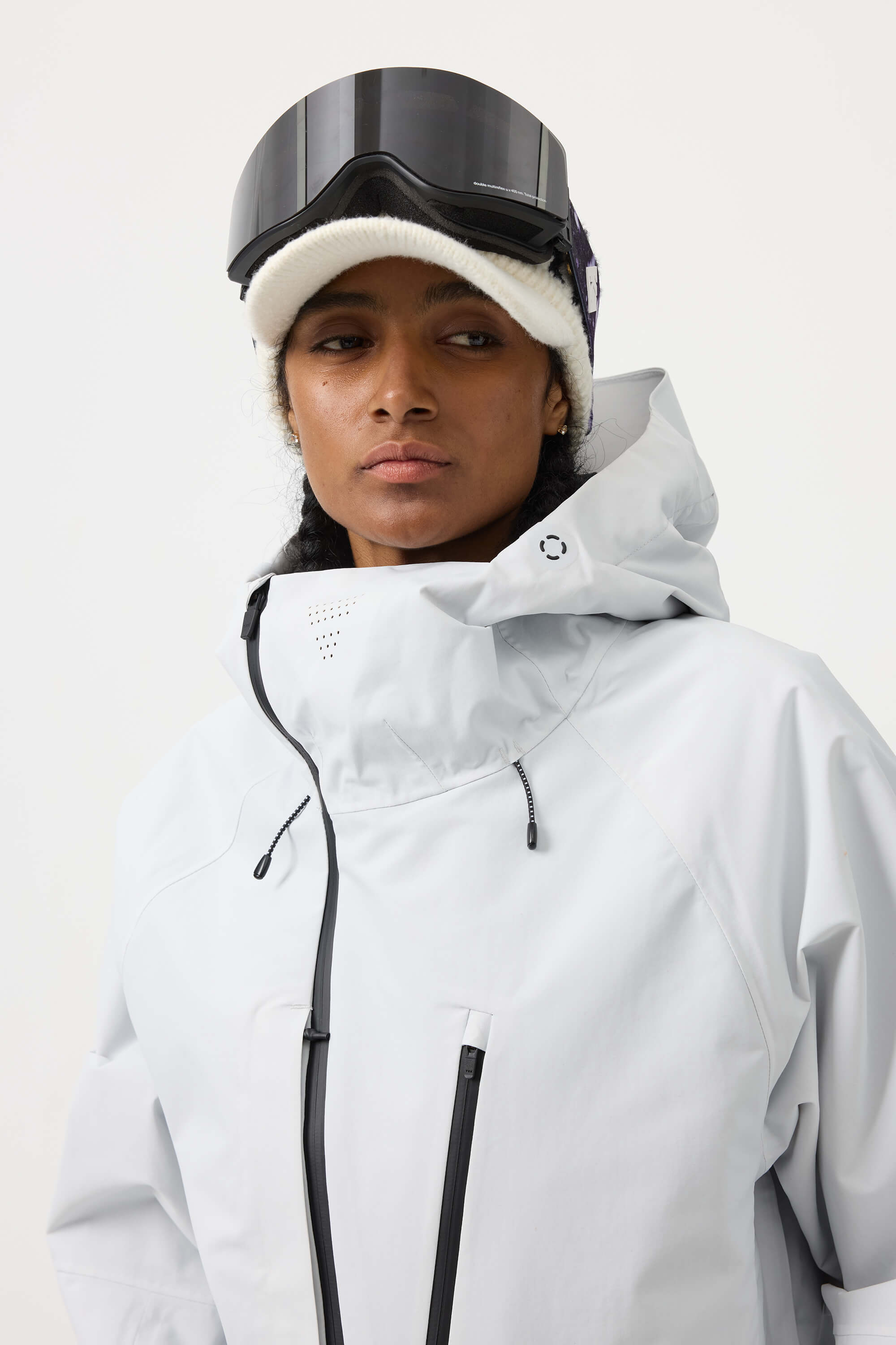 Women's Lavender Multi-Pocket Face-Vented Ski Jacket Fully Waterproof Snow Jacket