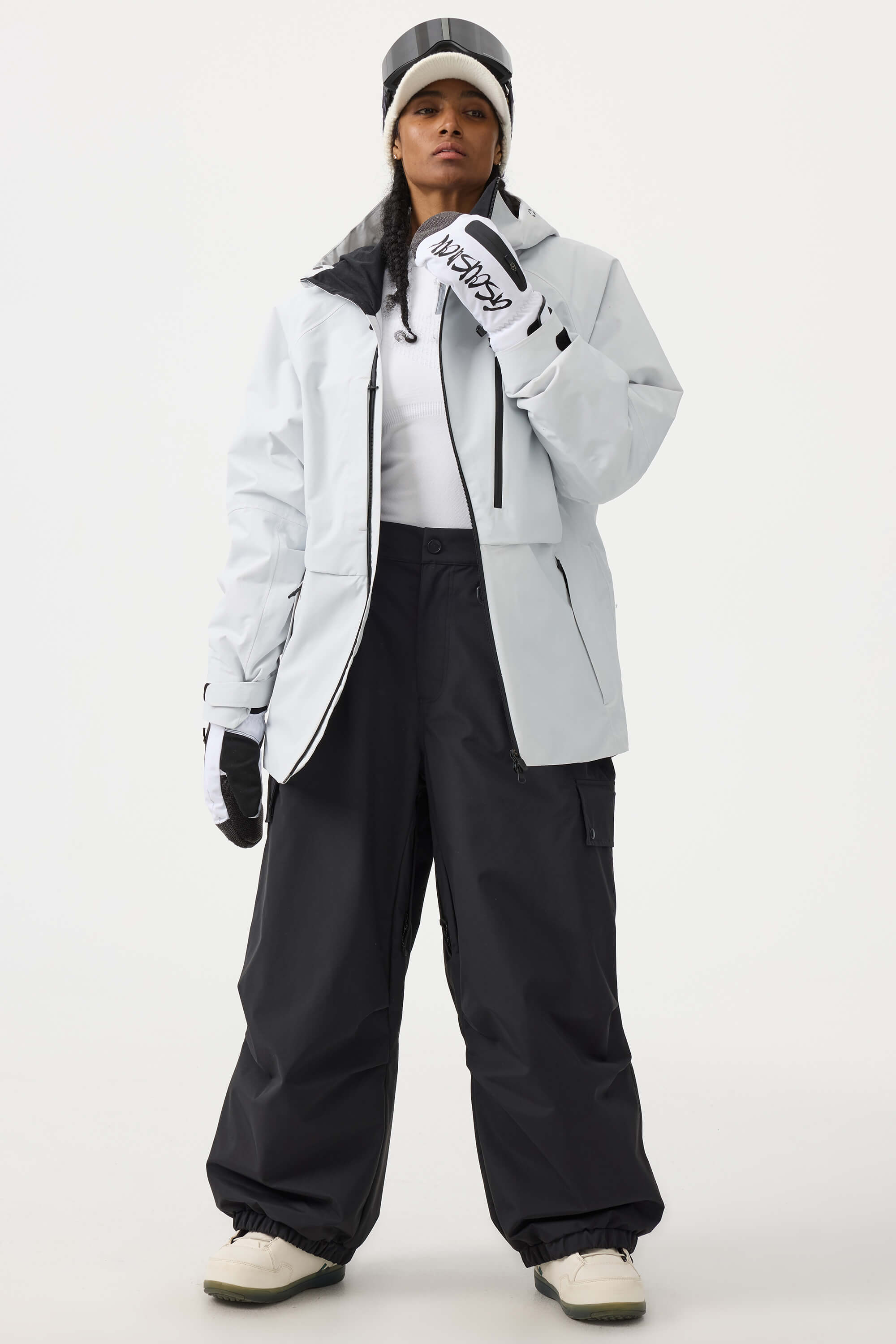 Women's Camouflage Multi-Pocket Face-Vented Ski Jacket Fully Waterproof Snow Jacket