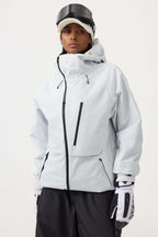 Women's Army Green Face Vented Multi-pocket Snow Jacket Fully Waterproof Ski Jacket - Gsou Snow