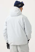 Men's Black Face Vented Multi-pocket Snow Jacket Fully Waterproof Ski Jacket - Gsou Snow