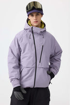 Men's Army Green Multi-Pocket Face-Vented Ski Jacket Fully Waterproof Snow Jacket