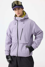 Men's Army Green Multi-Pocket Face-Vented Ski Jacket Fully Waterproof Snow Jacket