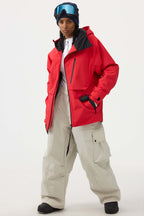 Women's Camouflage Multi-Pocket Face-Vented Ski Jacket Fully Waterproof Snow Jacket