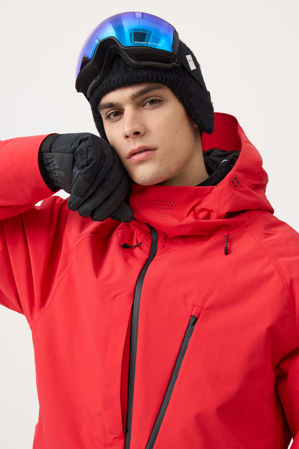 Men's Camouflage Multi-Pocket Face-Vented Ski Jacket Fully Waterproof Snow Jacket