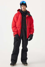Men's Lavender Multi-Pocket Face-Vented Ski Jacket Fully Waterproof Snow Jacket