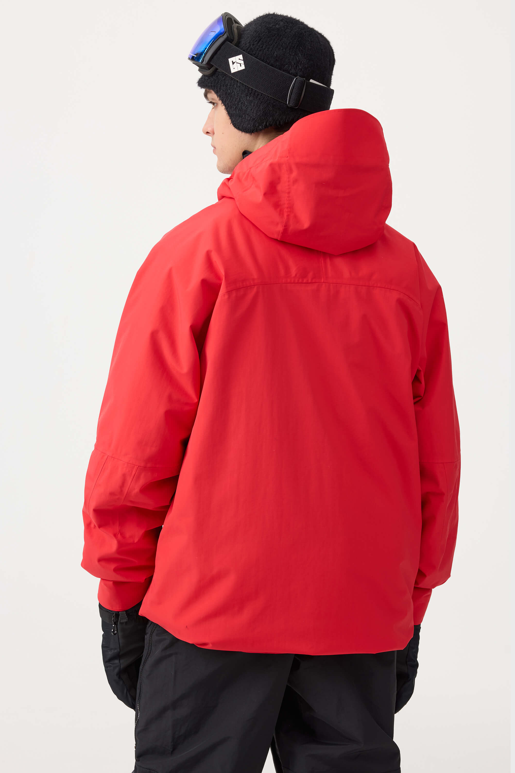 Men's White Multi-Pocket Face-Vented Ski Jacket Fully Waterproof Snow Jacket