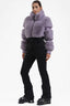Elegant Women's Purple Faux-Fur Ski Suit One-Piece Snowboard Suit - Gsou Snow