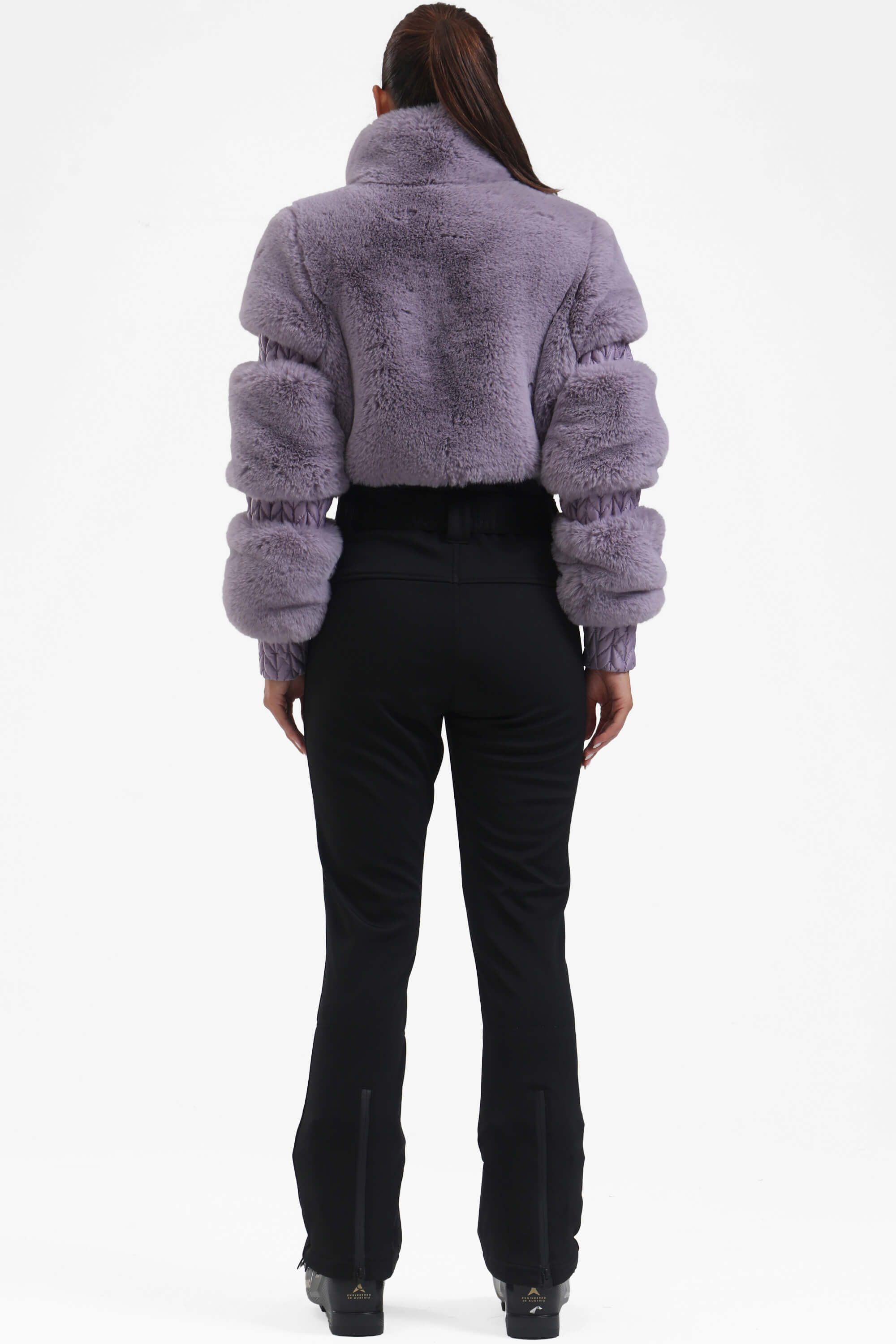 Purple Elegant Faux-Fur One-Piece Ski Suit Snowboard Suit Secondary image