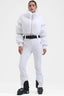 White Elegant Faux-Fur One-Piece Ski Suit Snowboard Suit