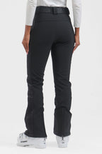 Women's Neon Red Wearable Padded Stretch Ski Pants Slim Fit Snow Pants - Gsou Snow