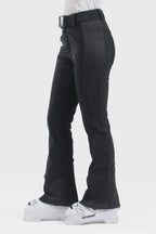 Women's Neon Red Wearable Padded Stretch Ski Pants Slim Fit Snow Pants - Gsou Snow