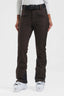 Women's Dark Brown Wearable Padded Stretch Ski Pants Slim Fit Snow Pants - Gsou Snow