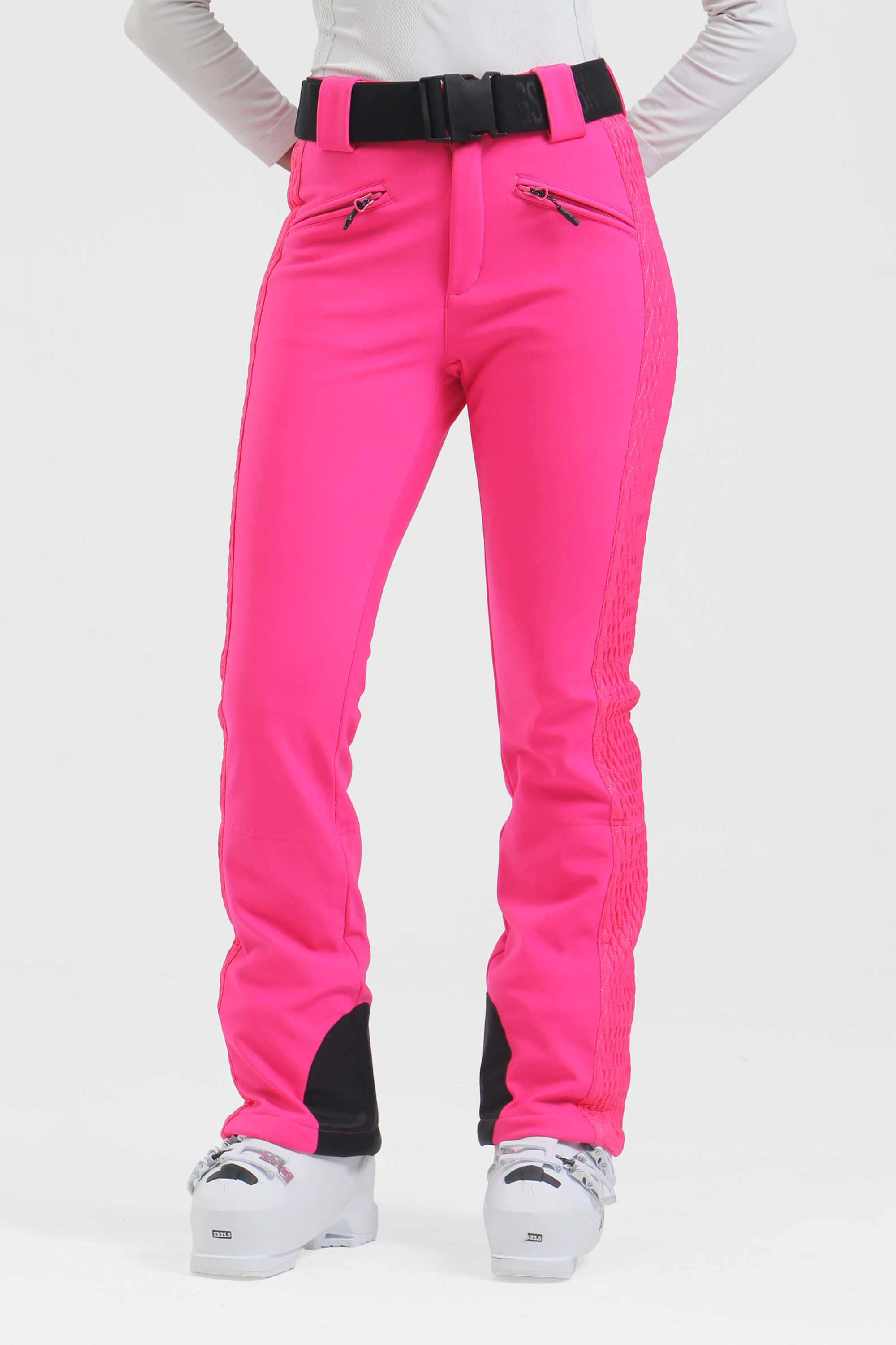 Women's Black Wearable Padded Stretch Ski Pants Slim Fit Snow Pants - Gsou Snow
